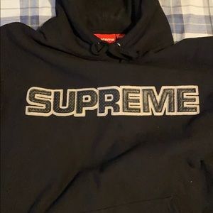 Supreme leather logo